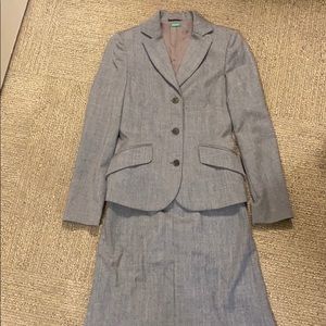 Gray Blazer and Pencil Skirt